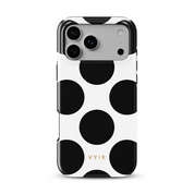 Large Polka Dots, Mono Black - Shockproof Phone Case - VYIR