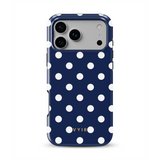 Classic Polka Dots, Old Money Blue - Tough MagSafe iPhone Hoesje