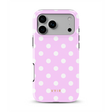 Classic Polka Dots, Pastel Pink - Tough MagSafe iPhone Hoesje