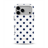 Classic Polka Dots, Sailor Blue - Tough MagSafe iPhone Hoesje