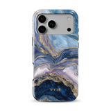 Golden Luxe Marble Blauw - Tough MagSafe iPhone Hoesje