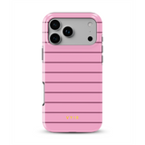 Horizontal Stripes, Blush Pink - Tough MagSafe iPhone Hoesje