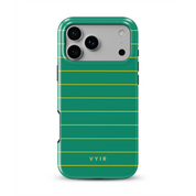 Horizontal Stripes, Goldline Green - Shockproof Phone Case - VYIR