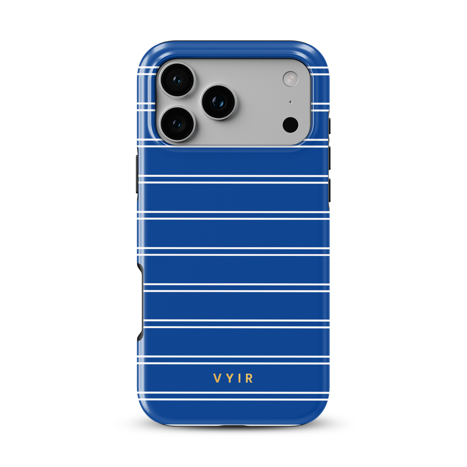 Horizontal Stripes, Mediterranean Blue - Shockproof Phone Case - VYIR