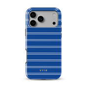 Horizontal Stripes, Mediterranean Blue - Shockproof Phone Case - VYIR