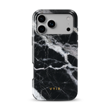 Italian Marble Zwart - Tough MagSafe iPhone Hoesje