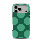 Large Polka Dots, Emerald Green - Tough MagSafe iPhone Hoesje