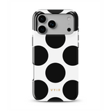 Large Polka Dots, Mono Black - Tough MagSafe iPhone Hoesje