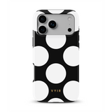 Large Polka Dots, Black Sparkle - Tough MagSafe iPhone Hoesje
