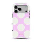 Large Polka Dots, Vanilla Pink - Tough MagSafe iPhone Hoesje