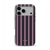 Luxe Stripes, pruimkleurig - Tough MagSafe iPhone-hoesje