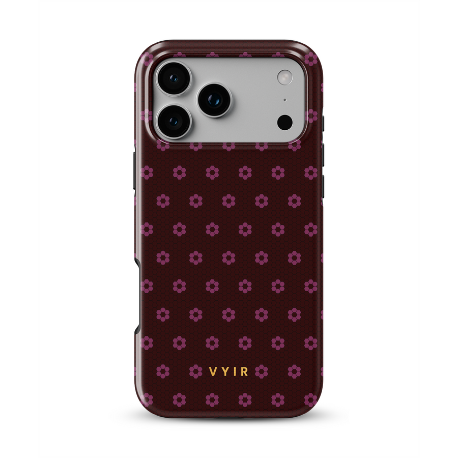 VYIR Signature Flowers, Burgundy - Tough Telefoonhoesje