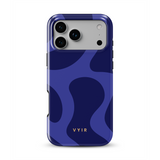 Swirl Lines, Marineblauw - Tough MagSafe iPhone Hoesje