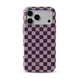 Tiny Checker, pruimkleurig - Tough MagSafe iPhone-hoesje