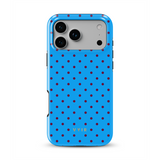 Tiny Polka Dots, Electric Blue - Tough MagSafe iPhone Hoesje
