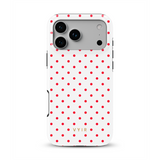 Tiny Polka Dots, Rode glans - Tough MagSafe iPhone-hoesje