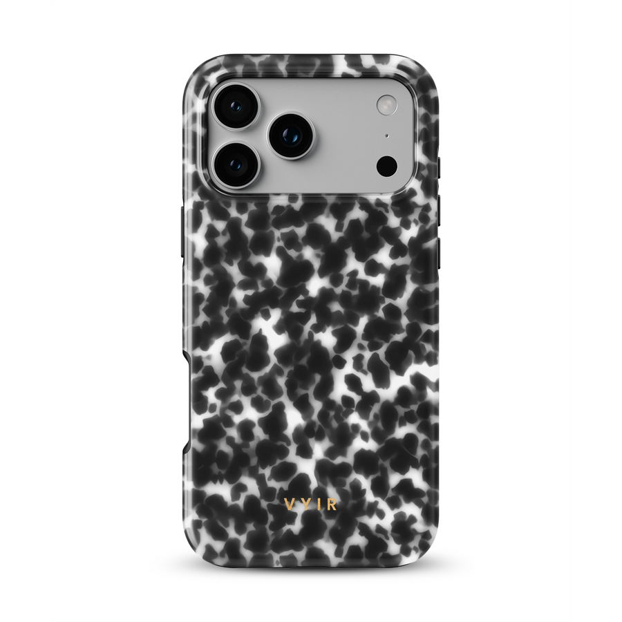Tortoiseshell, zwart en wit - Tough MagSafe iPhone Hoesje