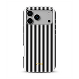 Vertical Stripes, Black and White - Tough MagSafe iPhone Hoesje