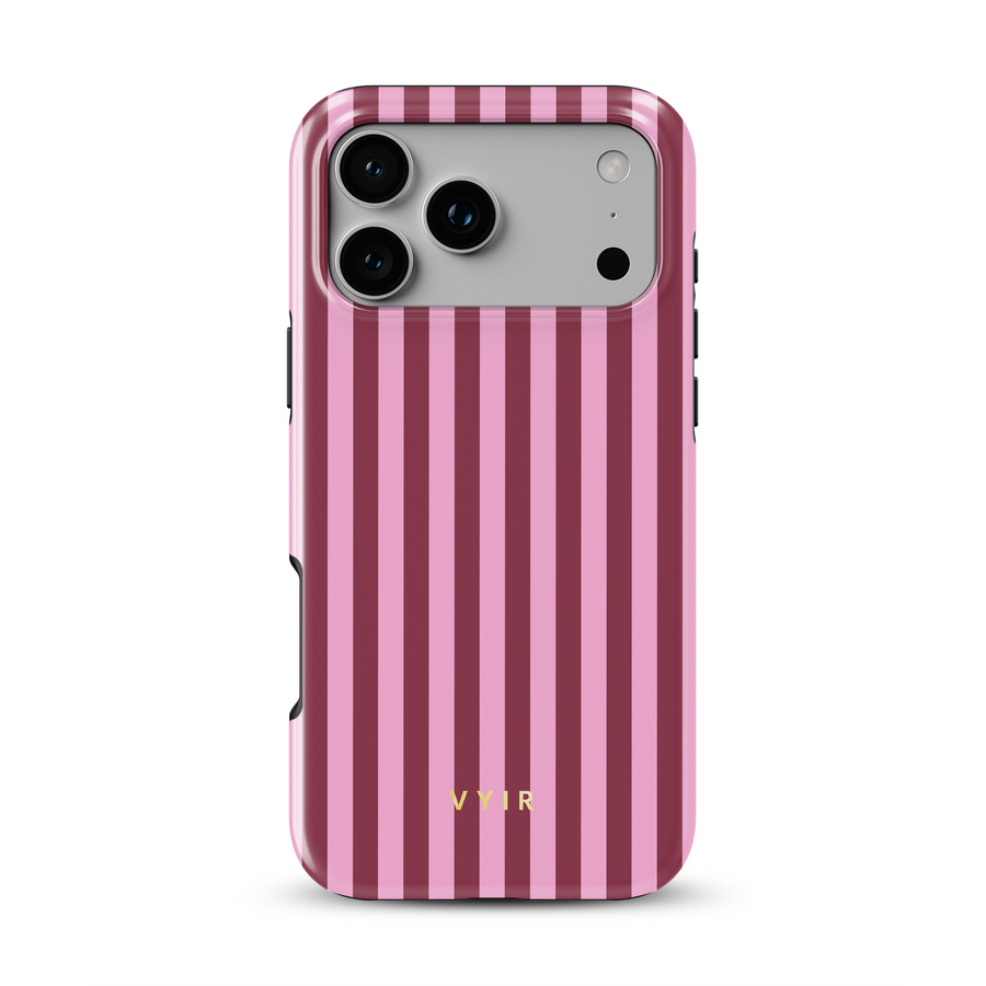 Vertical Stripes, Candy Pink - Tough MagSafe iPhone Hoesje