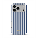 Vertical Stripes, Old Money Blue - Tough MagSafe iPhone Hoesje