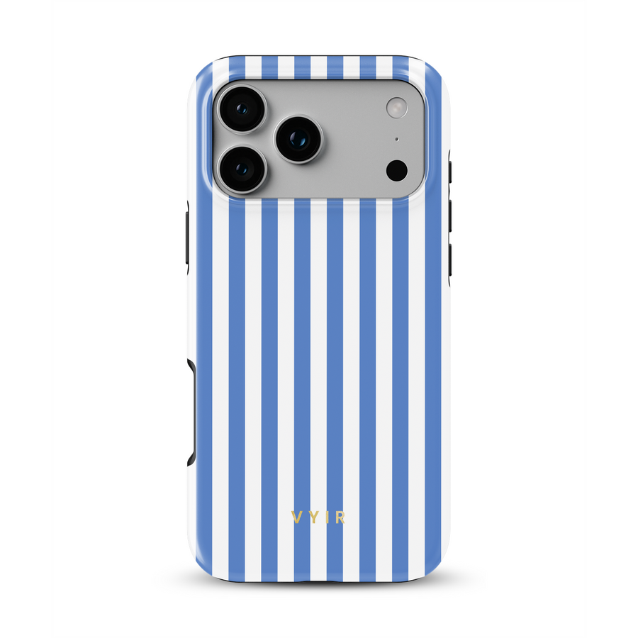 Vertical Stripes, Parisian Blue - Tough MagSafe iPhone Hoesje