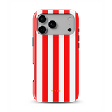 Vertical Stripes, Red Silk - Tough MagSafe iPhone Hoesje