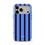 Vertical Stripes, Rivoli Blue - Tough MagSafe iPhone-hoesje