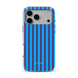 Vertical Stripes, Track Blue - Tough MagSafe iPhone Hoesje