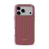 Vertical Stripes, Urban Olive - Tough MagSafe iPhone Hoesje
