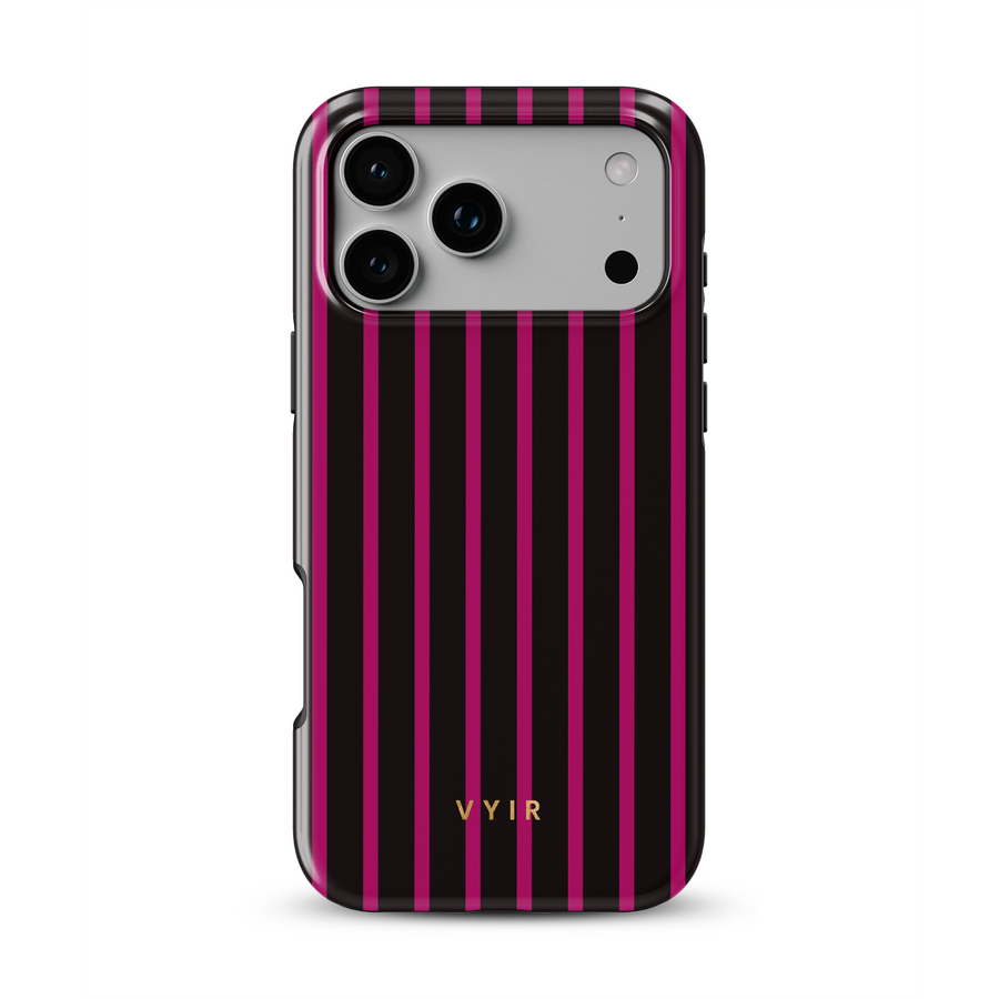 Vertical Stripes, Wine Red - Tough MagSafe iPhone Hoesje