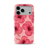 Pink Hibiscus Glow - Tough MagSafe iPhone Hoesje