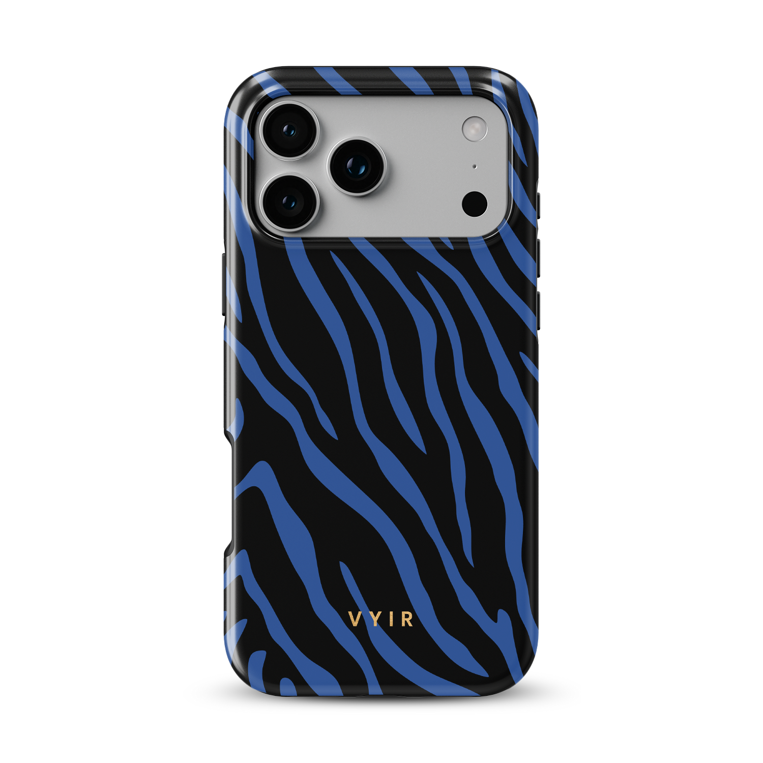 Zebra Luxe, Indigo Blue - Shockproof Phone Case - VYIR
