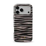 Zebra Gleam Mocha - Tough MagSafe iPhone Hoesje