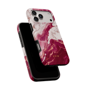 Italian Marble Burgundy - Shockproof Phone Case - VYIR