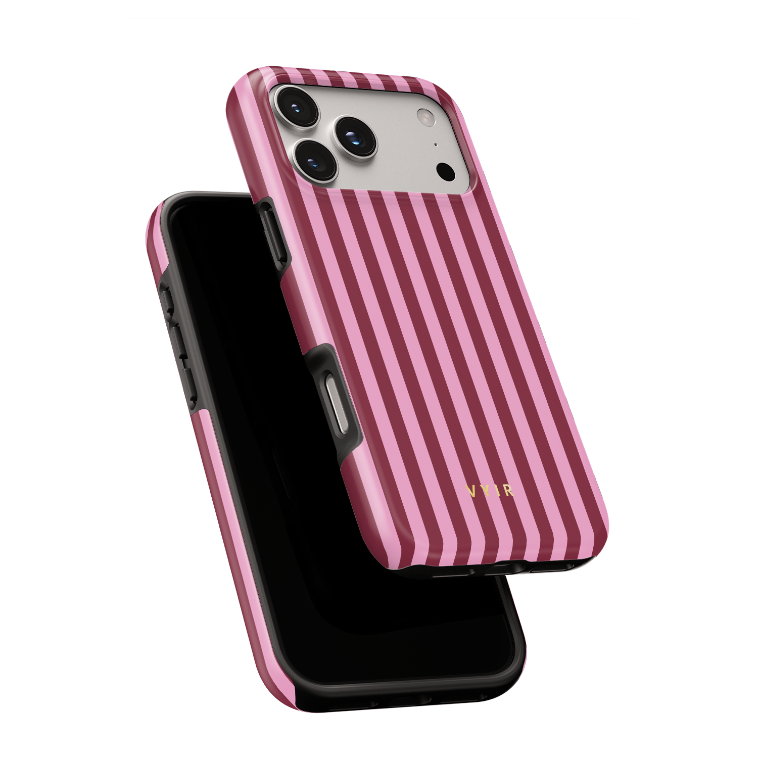 Vertical Stripes, Candy Pink - Shockproof MagSafe iPhone Case - VYIR