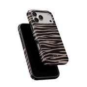 Zebra Gleam Mocha - Shockproof Phone Case - VYIR