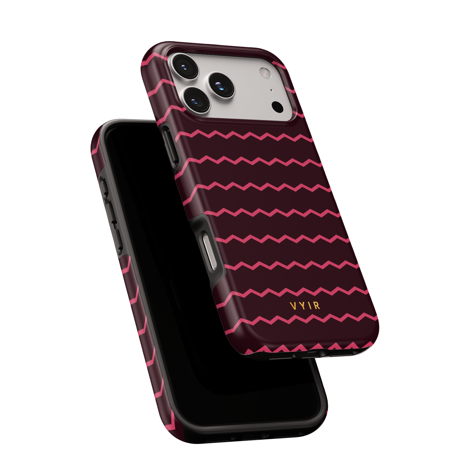 ZigZag, Raspberry - Shockproof MagSafe iPhone Case - VYIR