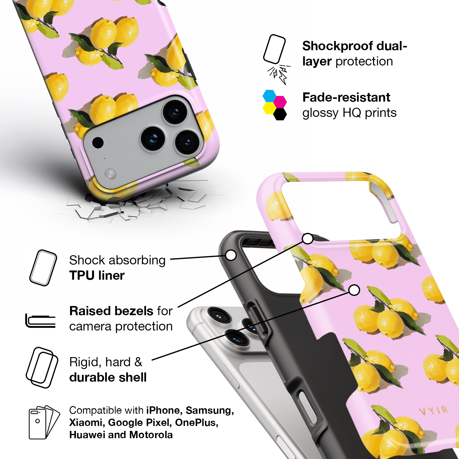Pink Amalfi - Shockproof Phone Case - VYIR