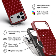 VYIR Signature Flowers, Passion Red - Shockproof MagSafe iPhone Case - VYIR