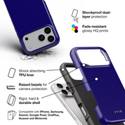VYIR Signature Solid Colors, Navy Blue - Shockproof Phone Case - VYIR