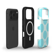 Big Polka Dots, Lagoon - Shockproof MagSafe iPhone Case - VYIR