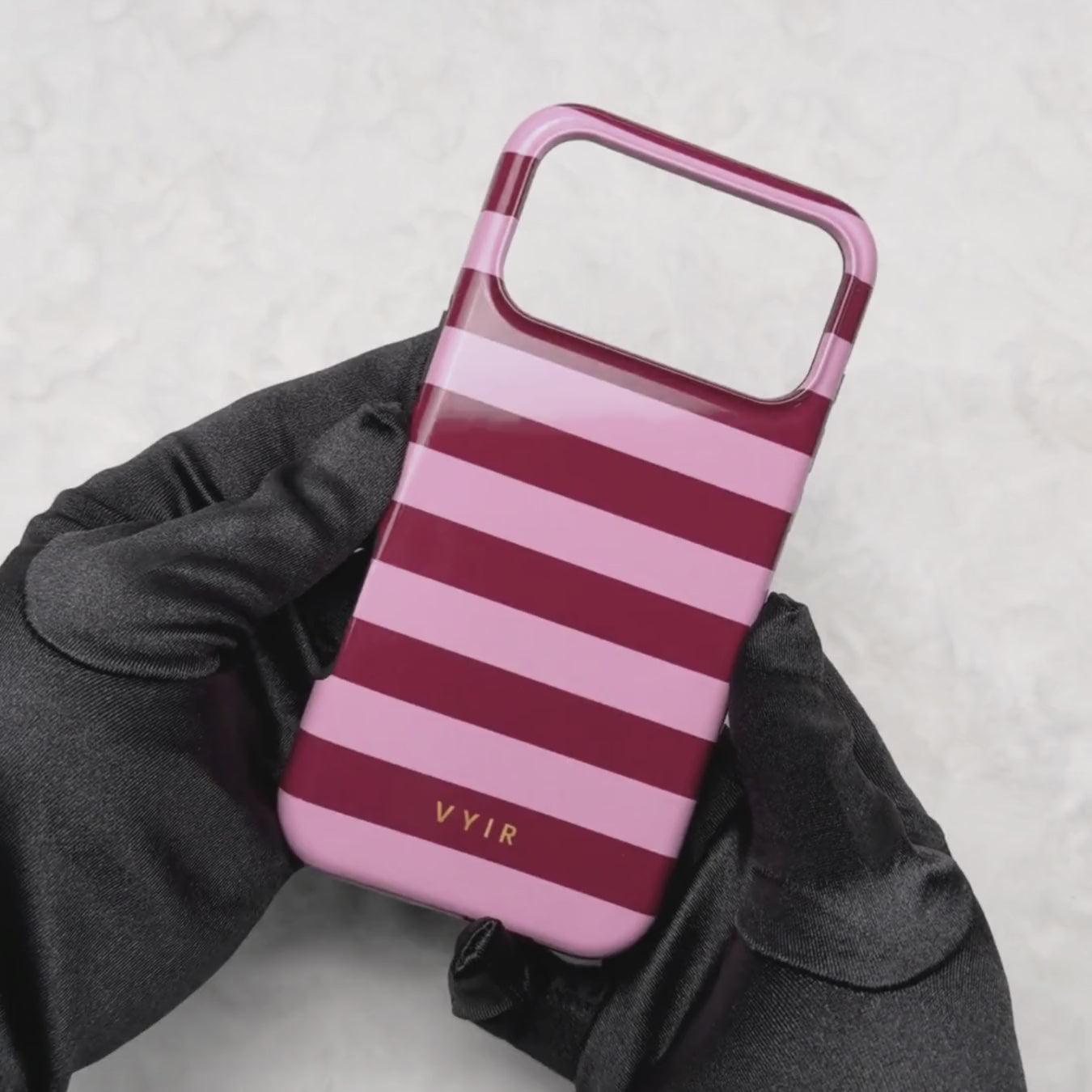 Horizontal Stripes, Candy Pink - Tough Telefoonhoesje